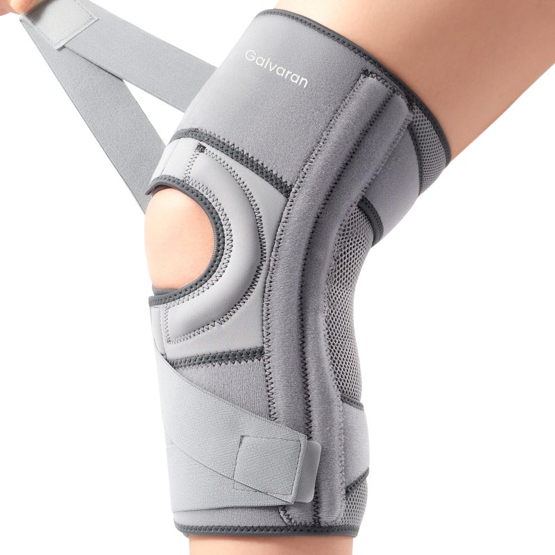 Galvaran Knee Brace for Meniscus TearAdjustable Knee Support for Maximum Knee PainSide Stabilizers for Injury or Surgery Recovery Men and Women
